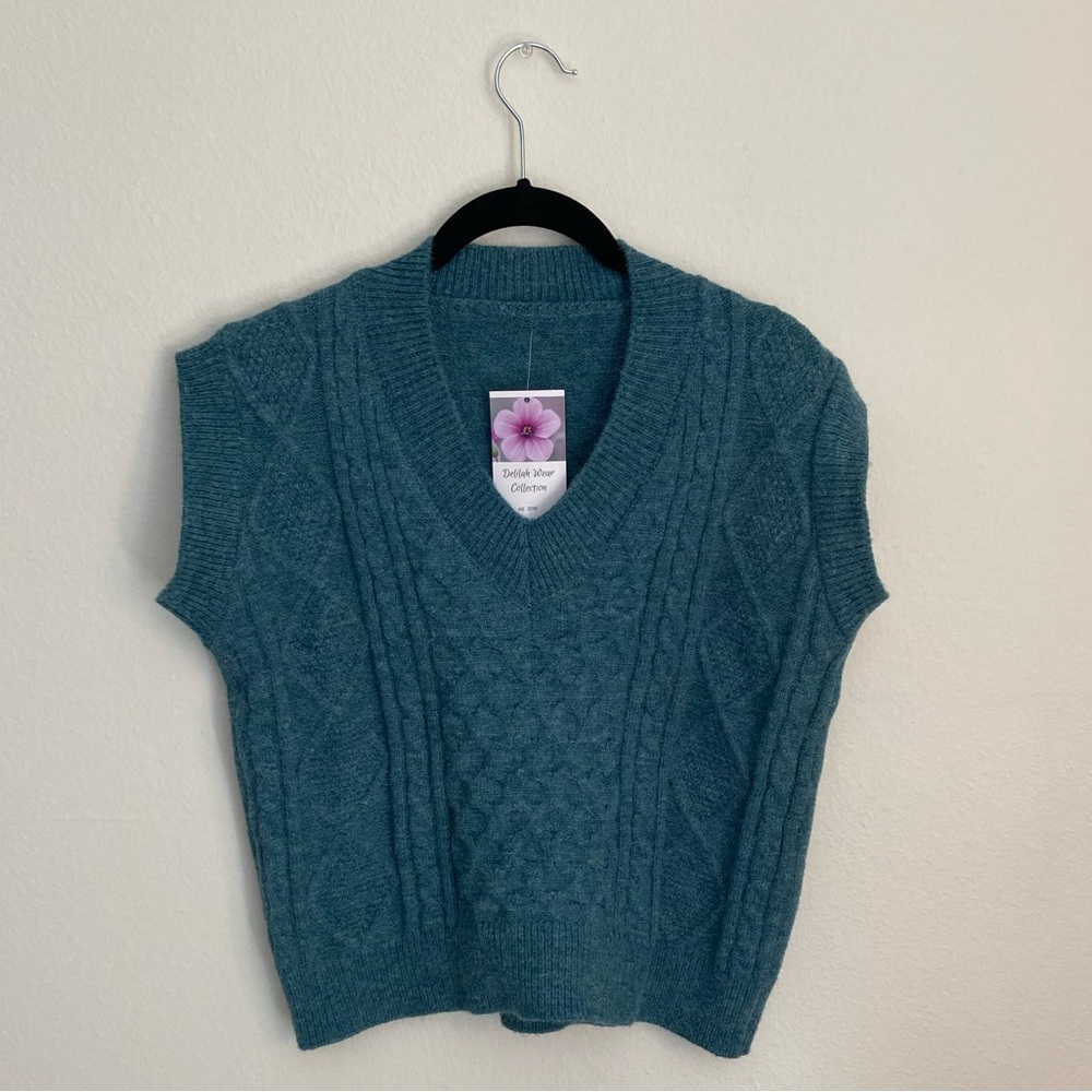 ✨LAST CHANCE BEFORE ITEM REMOVAL✨ Knit Sweater Vest Teal